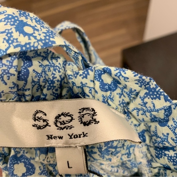 Sea New York Ida Apron Dress in Blue Floral - Picture 6 of 6